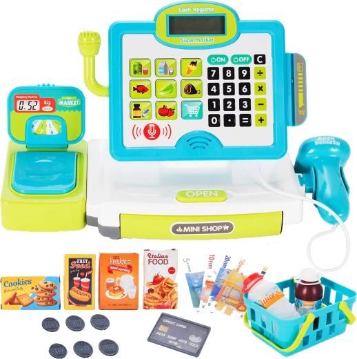 Caisse enregistreuse pour enfants avec écran tactile et scanner