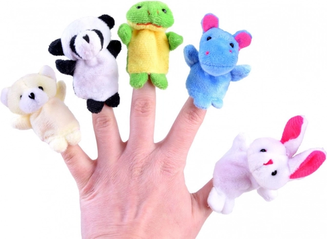 Set de marionnettes à doigt en peluche – animaux, 10 pcs