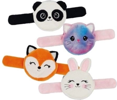 Bracelet à claquer en peluche avec porte-monnaie - 1 pièce