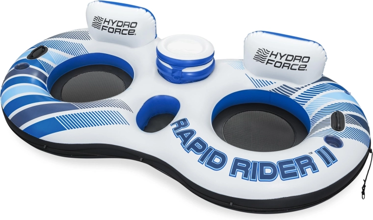 Canapé gonflable double pour l’eau HYDRO-FORCE RAPID RIDER II avec sièges en maille 240 × 122 cm