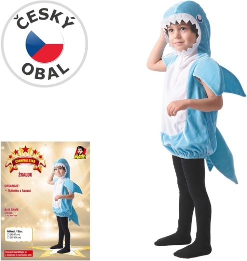 Costume de carnaval pour enfant en forme de requin 80–92 cm