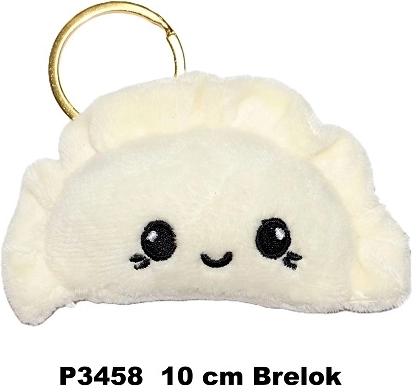 Porte-clés pierogi crème 10 cm