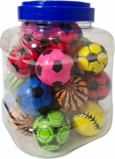 Balle rebondissante en caoutchouc 4 cm, 25 pcs en filet