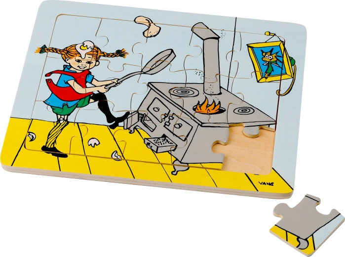 Puzzle en bois Pippi Longuechaussette – 15 pièces