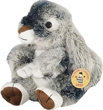 Lapin gris en peluche douce