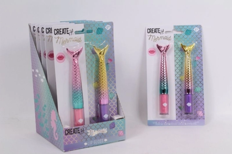 Create it! Coffret de gloss à lèvres en forme de queue de sirène (2 pièces)