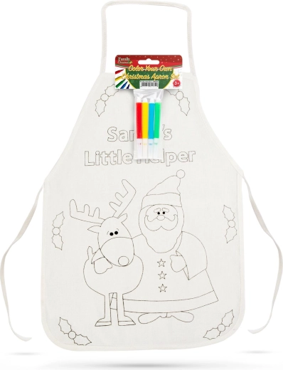 Tablier pour enfant à colorier avec feutres - 1 pièce