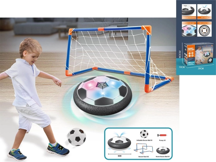 Ballon de football flottant avec cages Hover Soccer et éclairage LED
