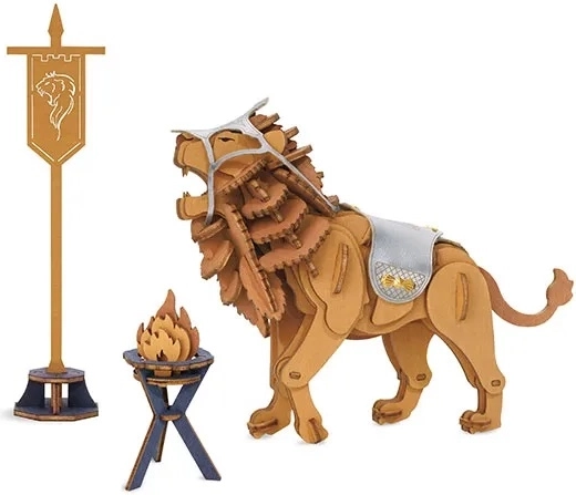 RoboTime puzzle 3D en bois lion de combat