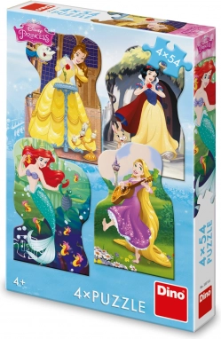 Puzzle Princesses DISNEY 4×54 pièces DINO