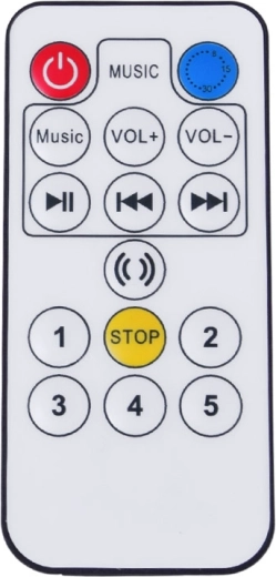 Télécommande, musique et minuteur