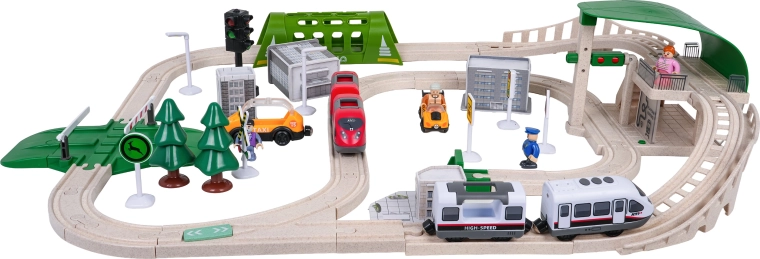 Une ville riche en accessoires de jeu