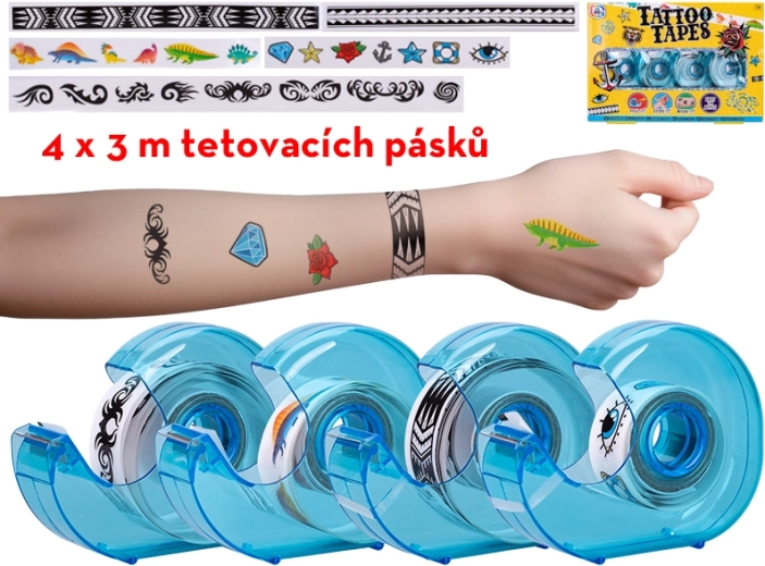 Bandes adhésives avec tatouages temporaires pour enfants