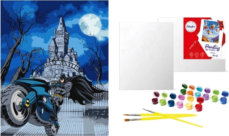 Peinture par numéros Batman sur Batcycle 40 × 50 cm