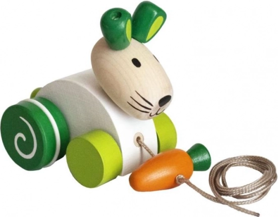 Jouet à tirer lapin avec carotte