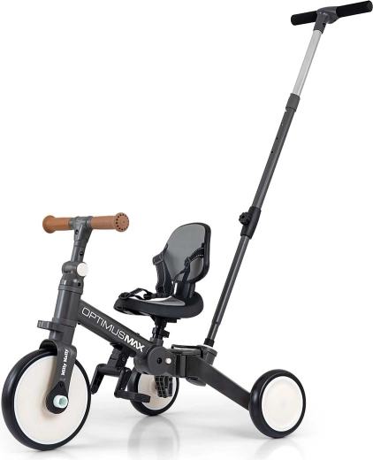 Vélo pour enfants 5 en 1 Milly Mally Optimus Max, gris foncé