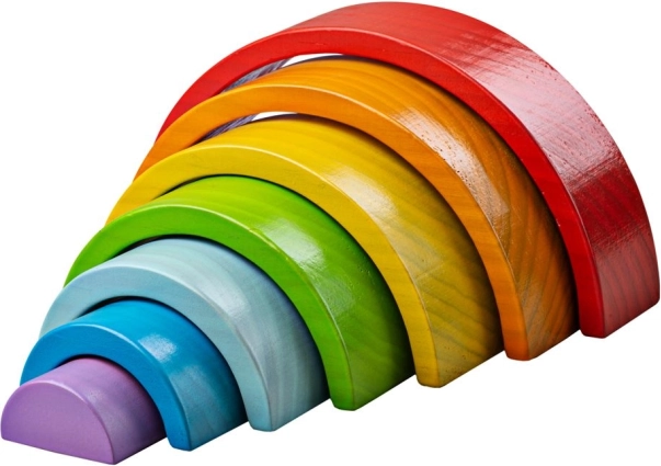Arc-en-ciel en bois à assembler, petit, BIGJIGS BABY