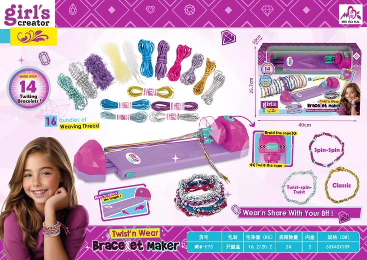 Kit de tressage de bracelets