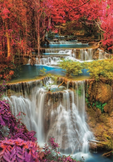 Clementoni puzzle Chutes d’eau thaïlandaises colorées 1000 pièces