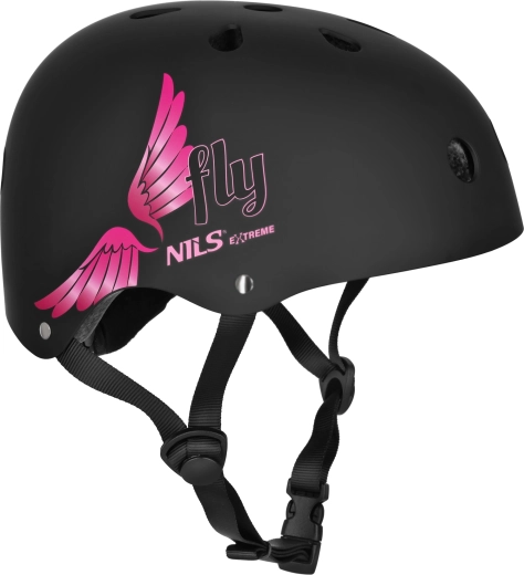 Casque pour vélo et roller NILS Extreme MTW001 Fly – noir mat – XS (48-52 cm)