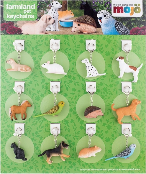 Présentoir Mojo de porte-clés – animaux de compagnie (72 pcs)
