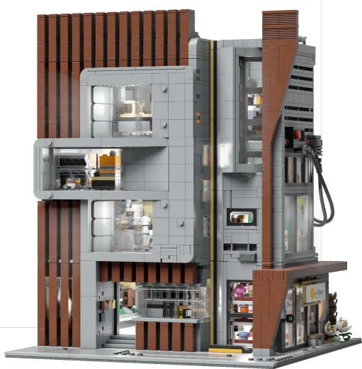 Intérieur détaillé et 5 figurines