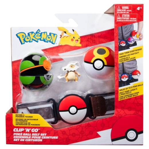 Pokémon Clip ’N’ Go – ceinture avec Poké Balls et figurine Cubone