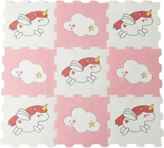 Tapis puzzle en mousse SmilyPlay avec licornes