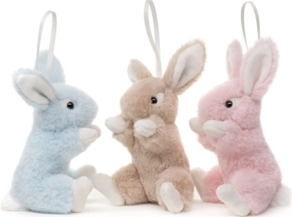 Lapin en peluche éco-responsable 15 cm (3 couleurs)