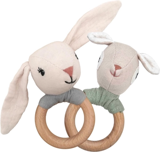 Léger bruit de hochet et adorable design de lapin