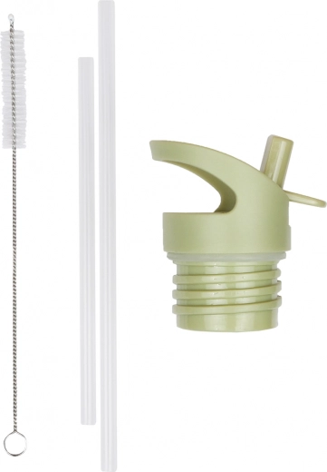 A Little Lovely Company set de bouchon, goupillon et paille pour bouteille isotherme 350 ml – Dinosaures