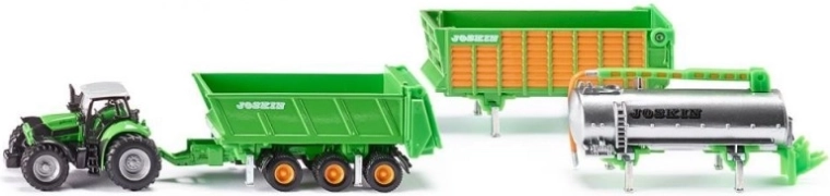 Tracteur Siku Farmer Deutz avec ensemble de remorques Joskin