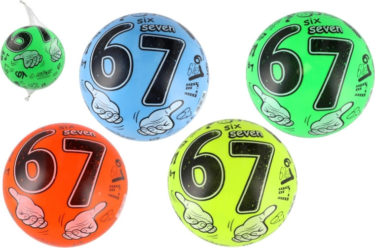 Ballon Six Seven avec chiffres, 23 cm - 1 pièce