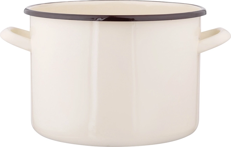 Faitout émaillé Silesia 7,5 l crème 24 cm