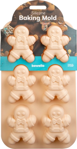 Moule de cuisson en silicone en forme de bonhomme en pain d’épices