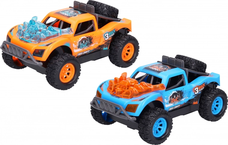 Voiture tout-terrain à friction avec lumière et son 15 cm