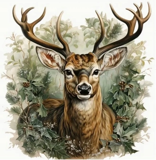 Norimpex peinture par numéros Cerf, roi de la forêt 40 × 50 cm