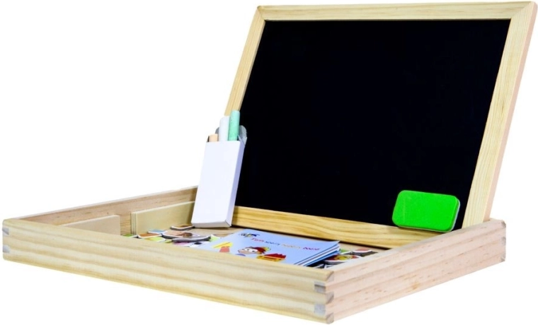 Deux tableaux en un : magnétique et à craie