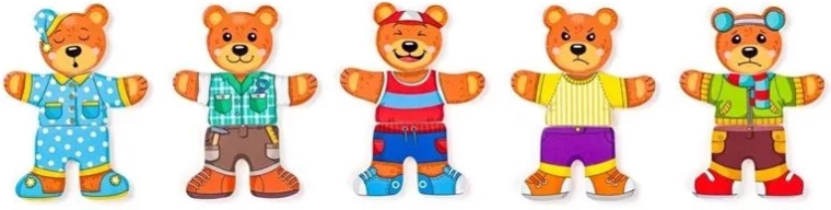 Des vêtements colorés pour jouer et apprendre