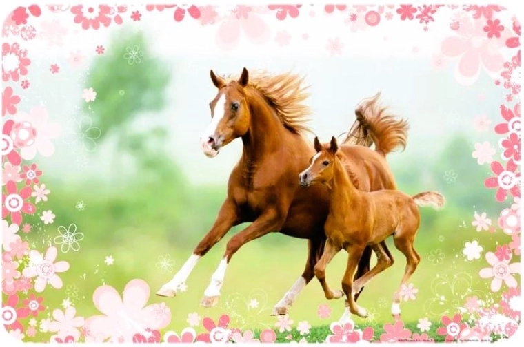 Sous-main de table avec motif cheval