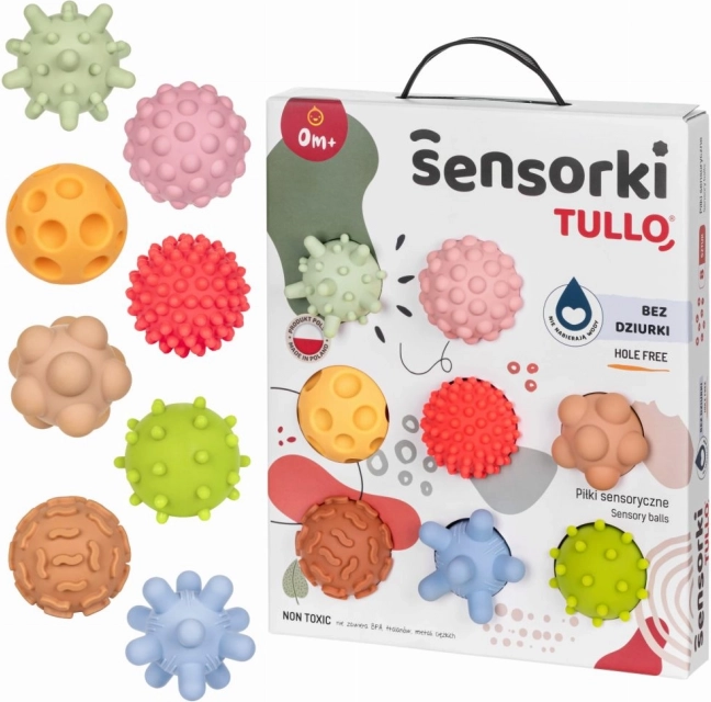 Ballons sensoriels pastel Tullo - ensemble de 8 balles