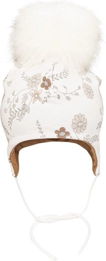 Bonnet chaud avec oreilles et grand pompon