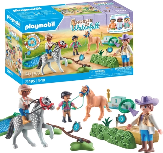 Playmobil Horses of Waterfall tournoi de poneys avec obstacles