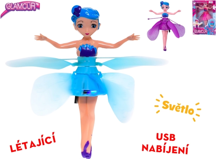 Poupée fée volante avec effets lumineux