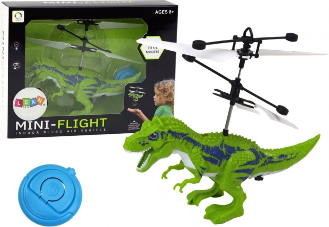 Dinosaure volant hélicoptère contrôlé par la main vert