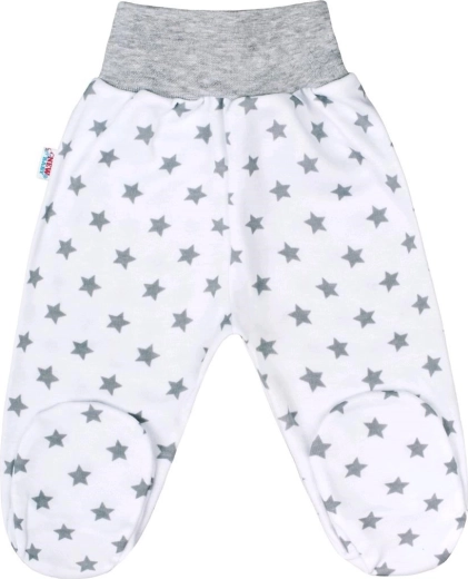Pantalon à pieds bébé New Baby Classic II gris avec petites étoiles