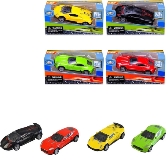 Voiture de course miniature en métal à rétrofriction 1:43 - 1 pièce