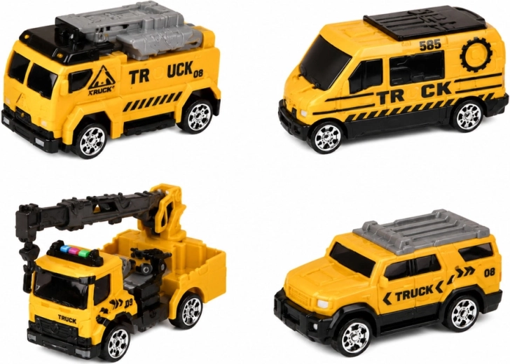 Transporteur avec compartiments dépliables et libération des véhicules