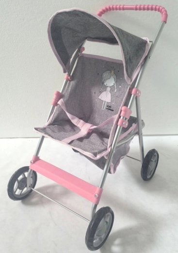 Poussette pour poupées Little Princess Grey