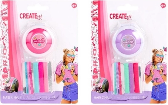 Create it! craie pour cheveux avec accessoires de coiffage